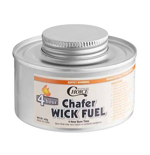 [WEB 174CWF4] Choice 4 Hour Wick Chafing Dish Fuel with Safety Twist Cap - 24/Case