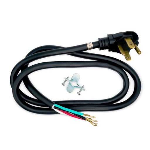 [R-03-037] Dryer Cord 4 Wire 5' 30 Amp, Closed Eyelet, 20 Per Case, #WX09X10019