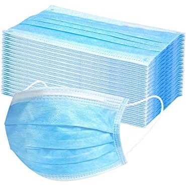 [SS MASK] 47-1924545, 3-Ply Disposable Face Mask, Civilian Use, 50/Box, 40 Boxes/Case