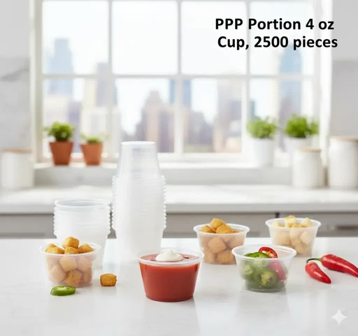 [HU 400PC] 400PC 4OZ PORTION CUP 20/125 USE LID PL4N PP CUP