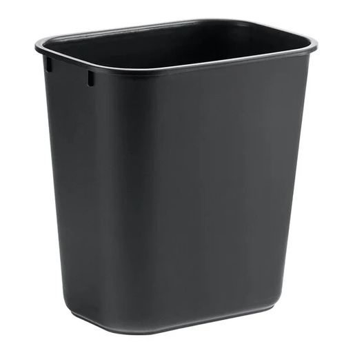 [WEB 475WC13BK] Lavex Janitorial 13 Qt. / 3 Gallon Black Rectangular Wastebasket