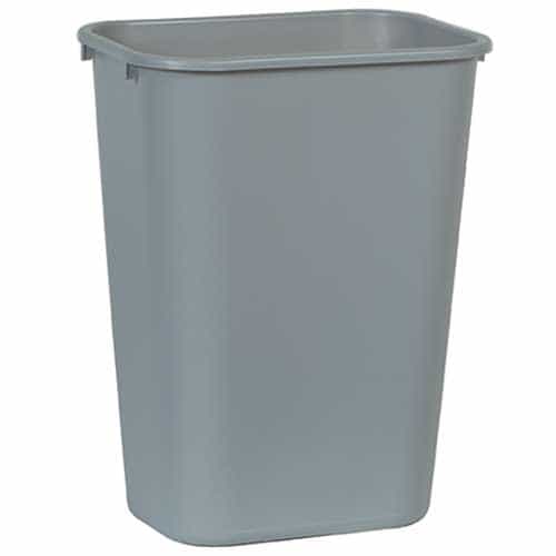 [WEB 690FG2957GY] Rubbermaid FG295700GRAY 41 Qt. / 10.25 Gallon Gray Rectangular Wastebasket / Trash Can